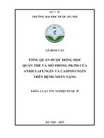 Lê Đình văn tổng quan dược Động học quần thể và mô phỏng pkpd của anidulafungin và caspofungin trên bệnh nhân nặng khóa luận tốt nghiệp dược sĩ
