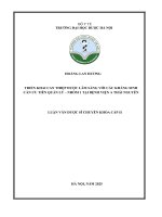 Hoàng lan hương triển khai can thiệp dược lâm sàng với các kháng sinh cần Ưu tiên quản lý – nhóm 1 tại bệnh viện a thái nguyên luận văn dược sĩ chuyên khoa cấp ii