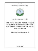 Nguyễn ngọc thùy uyên xây dựng phương pháp xác Định fumonisin b1,2,3 trong thức Ăn chăn nuôi và thức Ăn thủy sản bằng lc msms khóa luận tốt nghiệp dược sĩ
