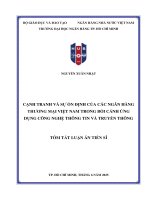 Cạnh tranh và sự ổn định của các ngân hàng thương mại Việt Nam trong bối cảnh ứng dụng công nghệ thông tin và truyền thông