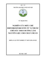 Vũ Thị Hương Nghiên Cứu Điều Chế Dihydromyricetin Từ Vị Thuốc Chè Dây Theo Hướng Làm Nguyên Liệu Cho Chất Chuẩn Khóa Luận Tốt Nghiệp Cử Nhân Hóa Dược.pdf
