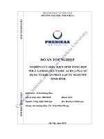 Nghiên cứu Điều kiện sinh tổng hợp poly gamma glutamic acid (y pga) sử dụng vi khuẩn phân lập từ mắm tép ninh bình