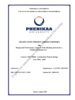 Design and performance analysis of the braking system for a student prototype car = thiết kế và phân tích hiệu quả hệ thống phanh cho xe mô hình tự thiết kế của sinh viên