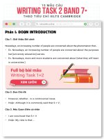 15 mẫu câu writing task 2 band 7+ theo tiêu chí ielts cambridge