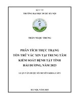 Trần Ngọc Trung Phân Tích Thực Trạng Tồn Trữ Vắc Xin Tại Trung Tâm Kiểm Soát Bệnh Tật Tỉnh Hải Dương, Năm 2023 Luận Văn Dược Sĩ Chuyên Khoa Cấp I.pdf