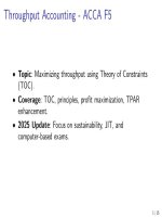 Throughput accounting   f5 acca