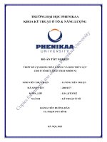 Thiết kế cụm bơm chân không và bơm thủy lực cho Ô tô hút chất thải nhóm n2
