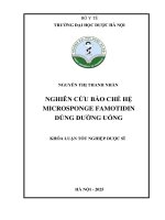 Nguyễn Thị Thanh Nhàn Nghiên Cứu Bào Chế Hệ Microsponge Famotidin Dùng Đường Uống Khóa Luận Tốt Nghiệp Dược Sĩ.pdf