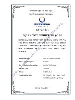 Đánh giá Độc tính trên phôi cá ngựa vằn và tác dụng chống loét Đạ dày của cao chiết thau rả (ampelopsis cantoniensis planch ) và cù Đèn (sophora flavescens ait ) trên mô hình gây loét dạ dày bằng indomethacin