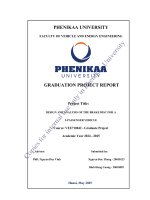 Design and analysis of the brake disc for a 5 passenger vehicle = tính toán, thiết kế hệ thống phanh cho xe Ô tô cỡ nhỏ sử dụng phương pháp phần tử hữu hạn