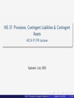 Ias 37  provisions, contigent liabilities and assets  lecture note