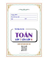 ÔN HÈ TOÁN 7 LÊN 8