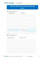 07  bài tập tổng hợp về phân thức đại số p1