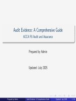 Topic audit evidence  module f8 acca
