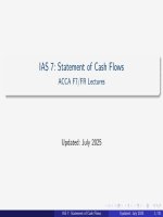 Ias 7  cash flow statements lecture notes