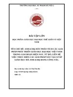 Tiểu luận giáo dục Đại học thế giới và việt nam