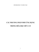 Các phương pháp phổ Ứng dụng trong hóa học hữu cơ