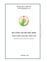 Tài liệu Tâm lý học Giáo dục Tiểu học
