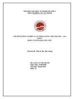 Tiểu luận tâm lý học Đại cương