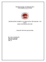 Tiểu luận tâm lý học dạy học Đại học