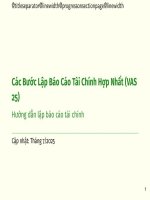 Các bước lập báo cáo tài chính hợp nhất (vas 25)