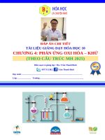 Dap an chi tiet chuong 4 hoa 10 chuong trinh moi  phan ung oxi hoa   khu