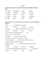 Test Tiếng Anh (3 Đề)
