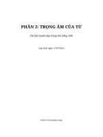 Tài liệu luyện trọng Âm từ vựng tiếng anh