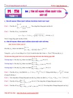 B4   các phương pháp tìm số hạng tổng quát của dãy số