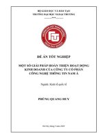 Một số giải pháp hoàn thiện hoạt động kinh doanh của Công ty cổ phần công nghệ thông tin Nam Á