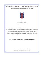 CẠNH TRANH VÀ SỰ ỔN ĐỊNH CỦA CÁC NGÂN HÀNG THƯƠNG MẠI VIỆT NAM TRONG BỐI CẢNH ỨNG DỤNG CÔNG NGHỆ THÔNG TIN VÀ TRUYỀN THÔNG