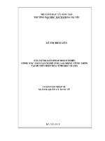 Luận văn thạc sĩ xây dựng giải pháp hoàn thiện công tác Đào tạo nghề cho lao Động nông thôn tại huyện hiệp hòa tỉnh bắc giang
