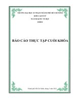 Báo cáo thực tập Quốc tế học
