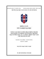 Nâng cao chất lượng hoạt Động thanh toán quốc tế trong ngân hàng thương mại cổ phần Đầu tư và phát triển   chi nhánh sài gòn