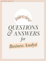Câu hỏi phỏng vấn thường gặp Intern Business Analyst
