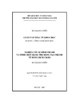 Luận văn thạc sĩ nghiên cứu sự hình thành và tính chất mạng thụ Động tạo thành từ dung dịch cr iii