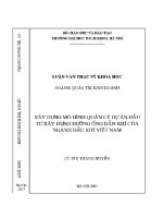 Luận văn thạc sĩ xây dựng mô hình quản lý dự Án Đầu tư xây dựng Đường Ống dẫn khí của ngành dầu khí việt nam