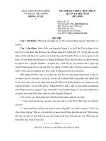 Đề thi Quản lý hộ tịch