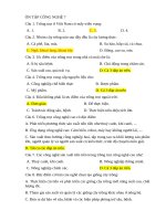 ÔN TẬP GIỮA KÌ MÔN CÔNG NGHỆ LỚP 7 (CÓ ĐÁP ÁN)