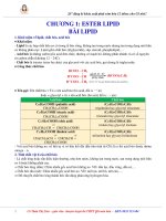 Lý thuyết lipid   hóa 12 chương trình mới