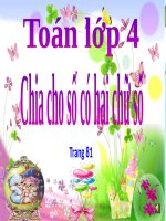 Bài Giảng toán lớp 4: Chia cho số có 2 chữ số