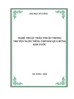 Nghệ thuật trần thuật trong truyện ngắn Tiếng thở dài qua rừng kim tước