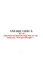 Nghệ thuật xây dựng hình tượng nhân vật  anh hùng trong  “tiểu thuyết Tam quốc diễn nghĩa”