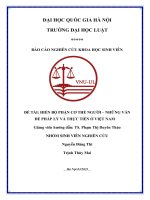 Đề tài hiến bộ phận cơ thể người – những vấn Đề pháp lý và thực tiễn Ở việt nam