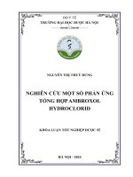 Nguyễn thị thuỳ dung nghiên cứu một số phản Ứng tổng hợp ambroxol hydroclorid khóa luận tốt nghiệp dược sĩ