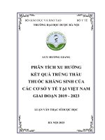 Lưu hương giang phân tích xu hướng kết quả trúng thầu thuốc kháng sinh của các cơ sở y tế tại việt nam giai Đoạn 2019   2023 luận văn thạc sĩ dược học