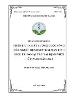 Hoàng phương hảo phân tích chất lượng cuộc sống của người bệnh suy tim mạn tính Điều trị ngoại trú tại bệnh viện hữu nghị năm 2024 luận văn thạc sĩ dược học