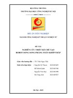 Đề tài nghiên cứu thiết kế chế tạo robot song song phẳng toàn khớp thấp