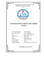 Tuần 2 sinh hoạt trải nghiệm