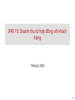 Bài giảng ifrs 15  revenue from contracts